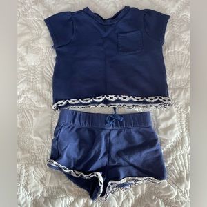 Janie and Jack 2 piece girls set, size 6, fits small